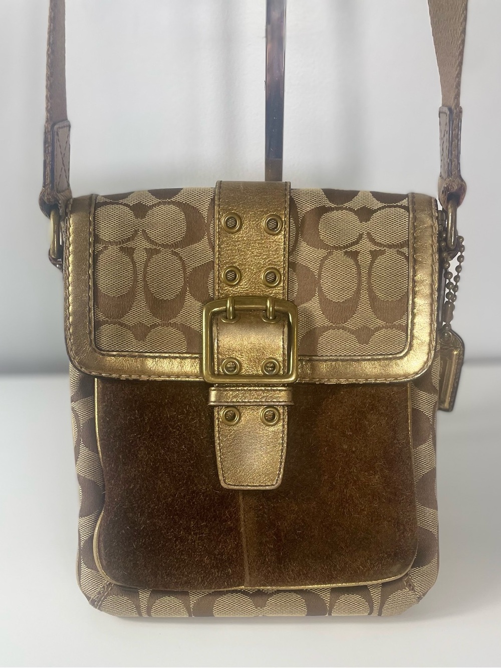 Coach Vintage Special Edition Legacy Canvas & Suede Crossbody RARE - Picture 1 of 16